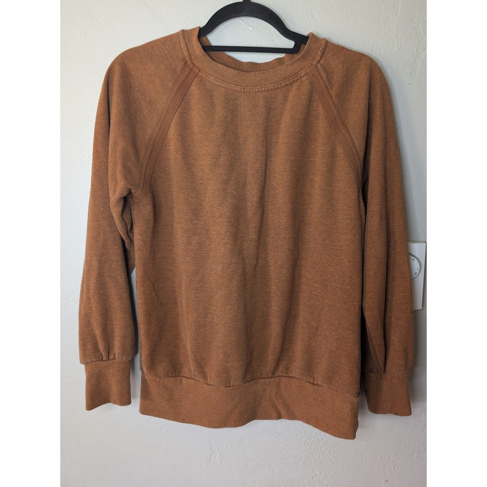 PrAna Cozy Up Sweater womens oversized relaxed fit XS Hemp Blend in Brown